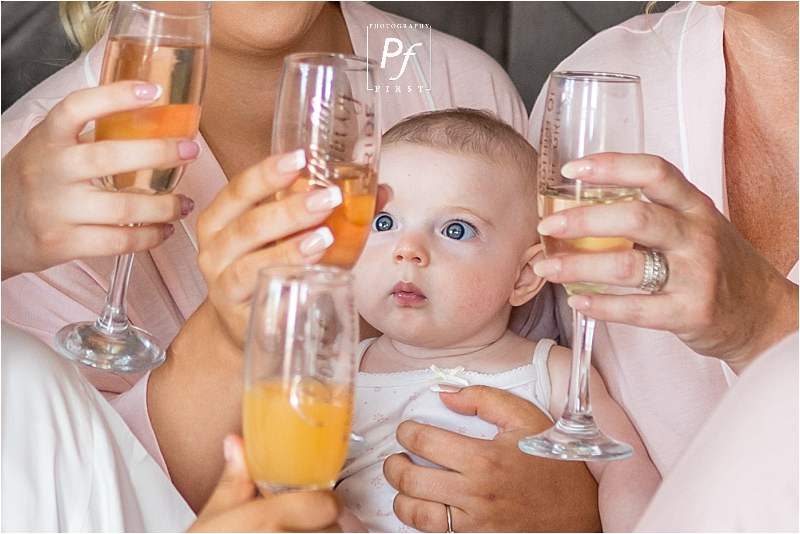 bridesmaids having fun