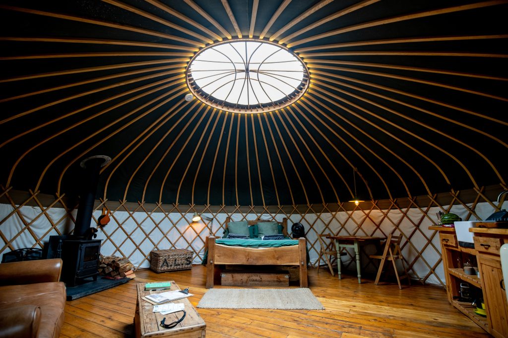 inside the yurt