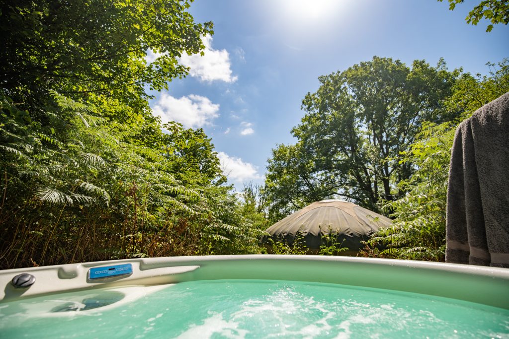 outdoor hot tub - commercial photography south wales