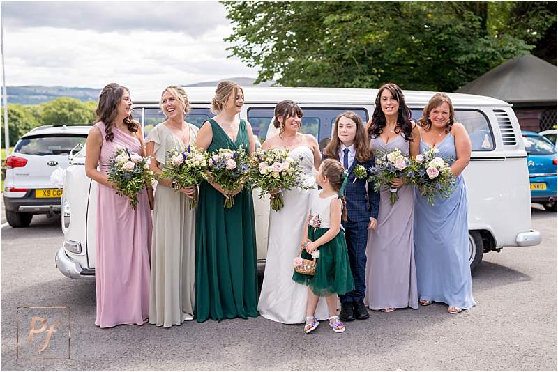 Bridal Party at Neath Wedding