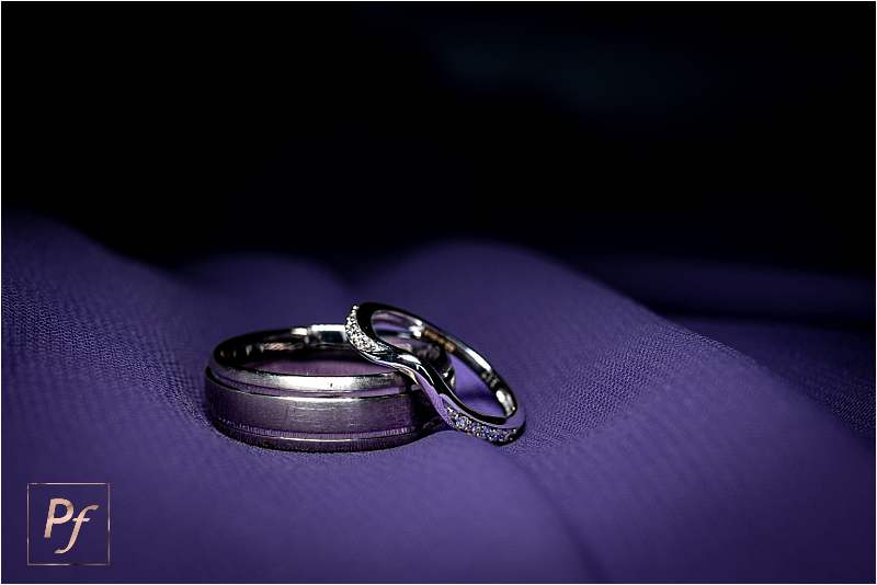 Wedding Rings, purple background