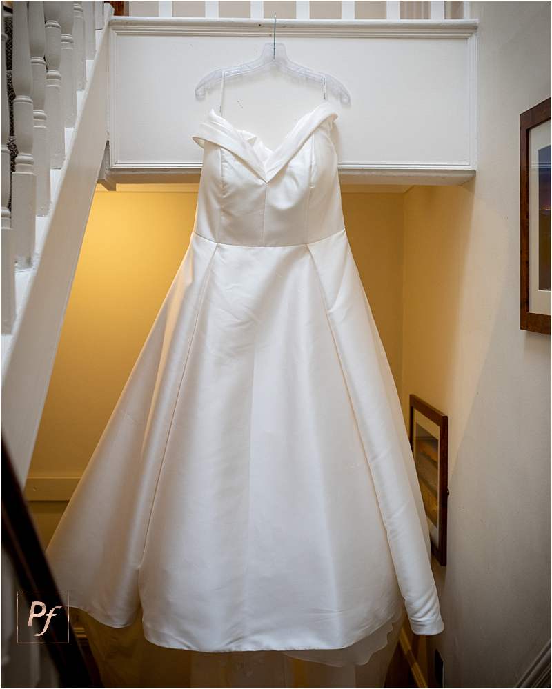 Wedding Dress in Staircase