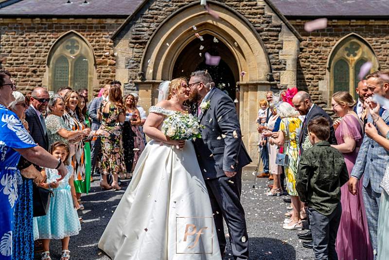 Confetti Outside Church