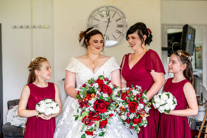 Bridesmaids at Craig Y Nos Castle