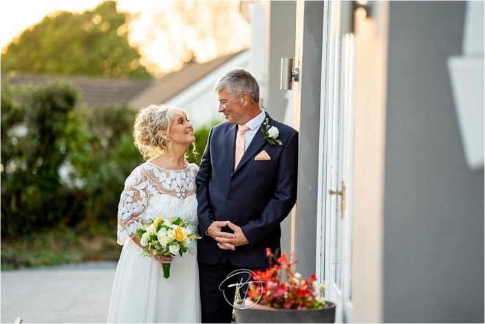 Bride and Groom Portrait at Llwyn Hall