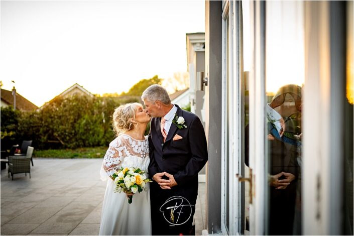 Creative Portrait of Bride and Groom at Llwyn Hall