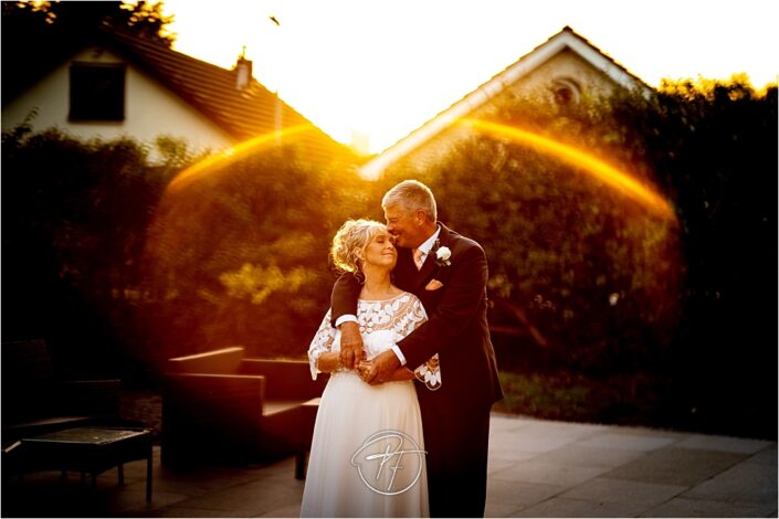 Sunflare at Golden Hour Outside Llwyn Hall in South Wales